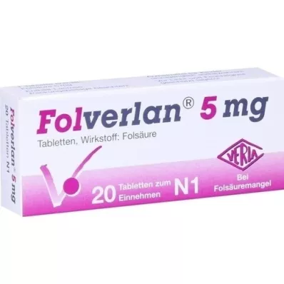 FOLVERLAN 5 mg-os tabletta, 20 db