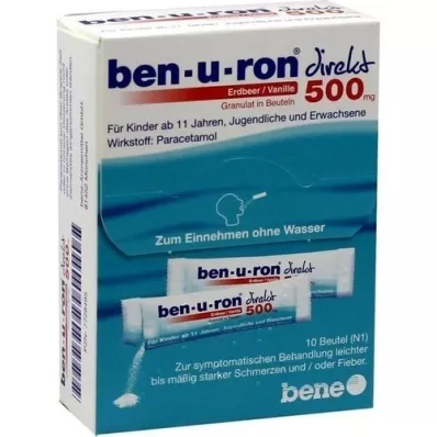 BEN-U-RON direct 500 mg granulátum eper/vanília, 10 db