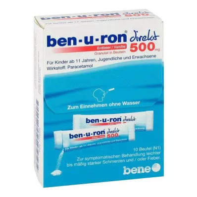 BEN-U-RON direct 500 mg granulátum eper/vanília, 10 db