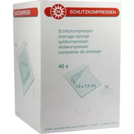 SCHLITZKOMPRESSEN 7,5x7,5 cm-es steril 12x, 40X2 St