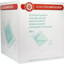 SCHLITZKOMPRESSEN 10x10 cm steril 12x, 40X2 St