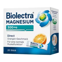 BIOLECTRA Magnézium 300 mg Direct Orange Sticks, 20 db