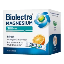 BIOLECTRA Magnézium 300 mg Direct Orange Sticks, 40 db