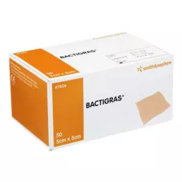 BACTIGRAS antiszeptikus paraffinos géz 5x5 cm, 50 db