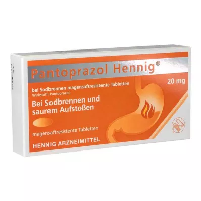Pantoprazole Hennig b.Heartburn 20 mg gyomornedv-ellenálló tabletta, 7 db Pantoprazole Hennig b.Heartburn 20 mg gyomornedv-ellenálló tabletta, 7 db