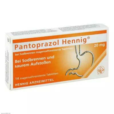 Pantoprazole Hennig b.Heartburn 20 mg gyomornedv-ellenálló tabletta, 14 db