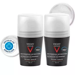 VICHY HOMME Deo Roll-on érzékeny bőrre 48h DP, 2X50 ml
