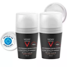 VICHY HOMME Deo Roll-on izzadásgátló 72h DP, 2X50 ml