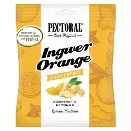 PECTORAL Gyömbéres narancsos cukormentes cukormentes cukorka, 60 g