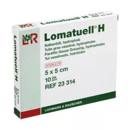 LOMATUELL H kenőcsös tüll 5x5 cm steril, 10 db