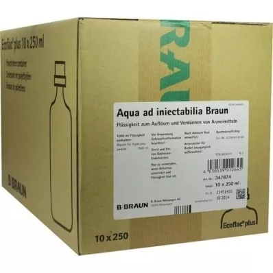 AQUA AD injectabilia Ecoflac Plus infúziós oldat, 10X250 ml