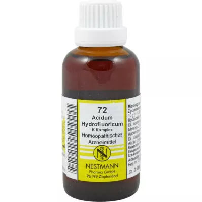 ACIDUM HYDROFLUORICUM K Complex No.72 hígítás, 50 ml