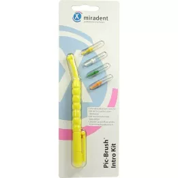 PIC BRUSH Intro Kit sárga 1 fogantyú+4 ecset, 1 p