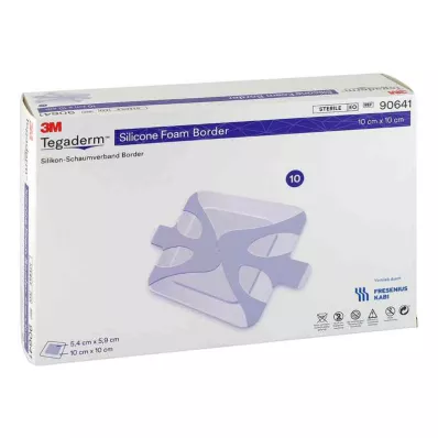 TEGADERM Szilikon habszegély FK 10x10 cm, 10 db