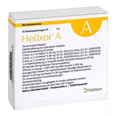 Helixor A sorozat IV-es kiszerelésű ampullák (4x7 db)