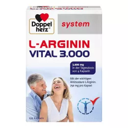 DOPPELHERZ L-Arginin Vital 3.000 rendszerű kapszula, 120 kapszula