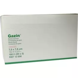 GAZIN 7,5x7,5 cm-es steril 12x közepes géz, 20X5 db