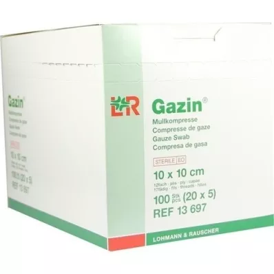 GAZIN 10x10 cm-es steril géz 12x nagy, 20X5 db