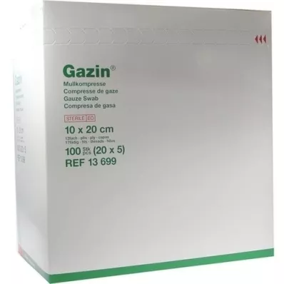 GAZIN 10x20 cm-es steril géz 12x extra nagy, 20X5 db
