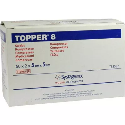 Topper 8 borogatás steril 5x5cm, 60X2 db
