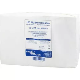 MULLKOMPRESSEN 10x20 cm nem steril 8x, 100 db