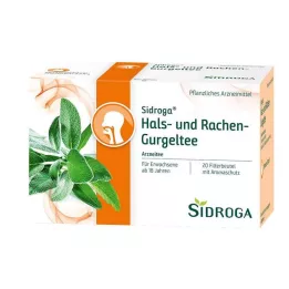 SIDROGA Torok és torokgargalizáló teafilter tasakok, 20X2,5 g