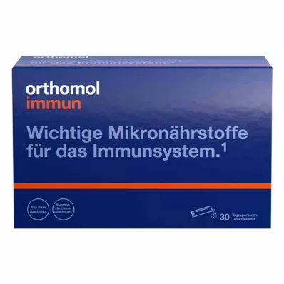 ORTHOMOL Immune Direct granulátum málna/Mentol, 30 db