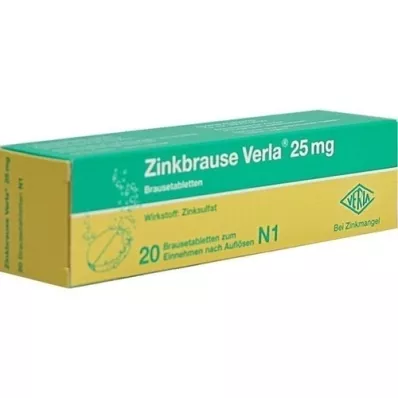 ZINKBRAUSE Verla 25 mg pezsgőtabletta, 20 db