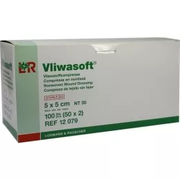 VLIWASOFT Vlies borogatás 5x5 cm steril 6l., 50X2 db