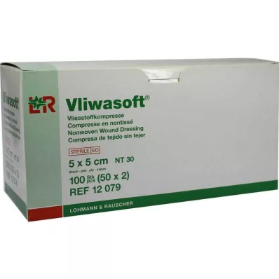 Vliwasoft gyapjú borogatás 5x5cm 6 rétegű steril, 50x2 darab