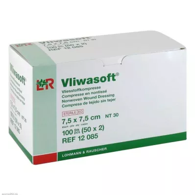 Vliwasoft gyapjú borogatások 7,5x7,5 cm 6 rétegű steril, 50x2 darab