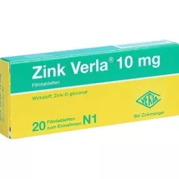 ZINK VERLA 10 mg filmtabletta, 20 db