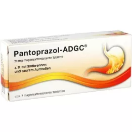 PANTOPRAZOL ADGC 20 mg-os bélsavmentes bevont tabletta, 7 db