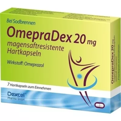 OMEPRADEX 20 mg-os bélsavval bevont kemény kapszula, 7 db