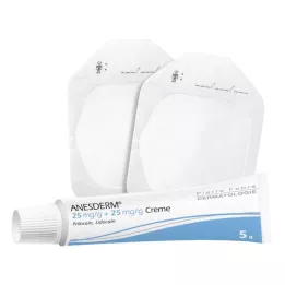 ANESDERM 25 mg/g + 25 mg/g krém + 2 tapasz, 5 g