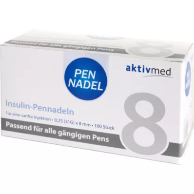 PEN-NADELN Univerzális 8 db 0,26x8 mm-es kanül, 100 db