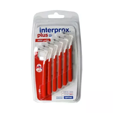 INTERPROX plusz mini kúpos piros fogközti kefe, 6 db