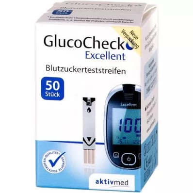 GLUCOCHECK Kiváló tesztcsíkok, 50 db