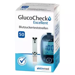 GLUCOCHECK Kiváló tesztcsíkok, 50 db