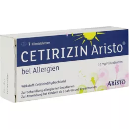 CETIRIZIN Aristo allergia kezelésére 10 mg filmtabletta, 7 db