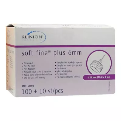 Klinion Soft finom plusz kanülök 6mm 31G 0,25mm, 110 db Klinion Soft finom plusz kanülök 6mm 31G 0,25mm, 110 db
