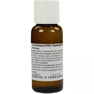 LAC TARAXACI D10/ PARMELIA D10 aa keverék, 100 ml