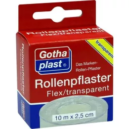 ROLLENPFLASTER Flex 2,5 cmx10 m trp.Euro akasztó, 1 db