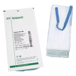 BAUCHTUCH lite 40x40 cm 4 rétegű steril kék RK, 14X2 db