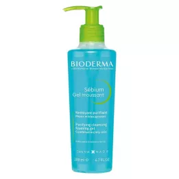 Bioderma Sebium Gel Moussant tisztító gél tisztátalan, zsíros, pattanásos bőrre, 200 ml