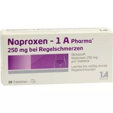 NAPROXEN-1A Pharma 250 mg menstruációs fájdalmakra, 20 db
