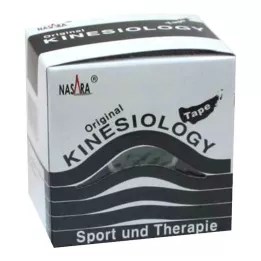 NASARA Kineziológiai szalag 5 cmx5 m fekete, 1 db