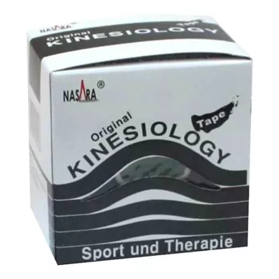 NASARA Kineziológiai szalag 5 cmx5 m fekete, 1 db