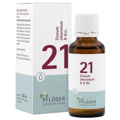 Biochemistry Pflueger 21 Zincum chloratum D 6 csepp, 30 ml