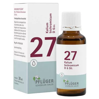 Biokémia Pflueger 27 Kalium bichromicum D 6 csepp, 30 ml
